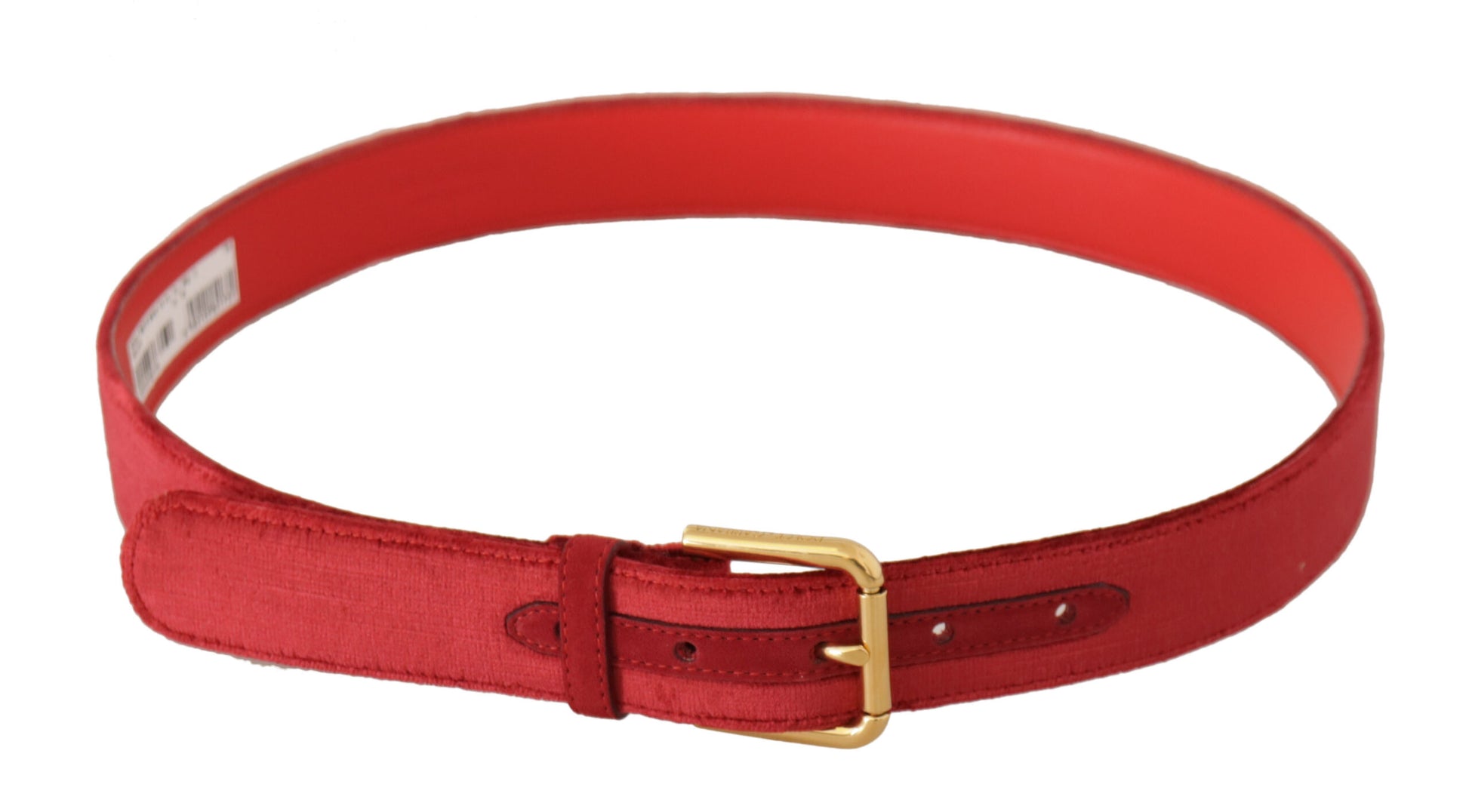 Dolce & Gabbana Elegant Red Suede Designer Belt