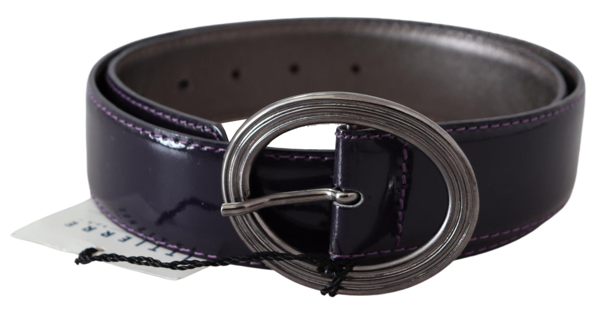 Exte Elegant Purple Leather Waist Belt