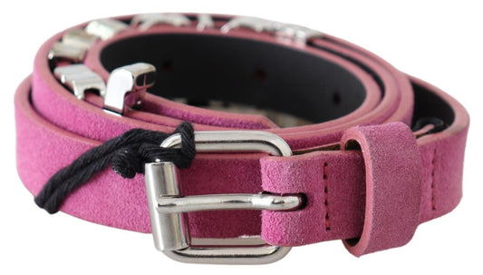 Just Cavalli Fuschia Pink Leather Waist Belt