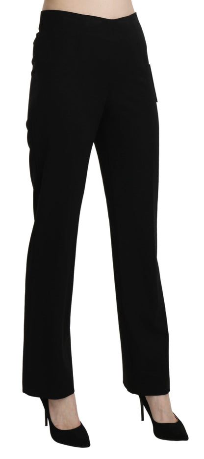 BENCIVENGA Elegant Black High Waist Straight Pants