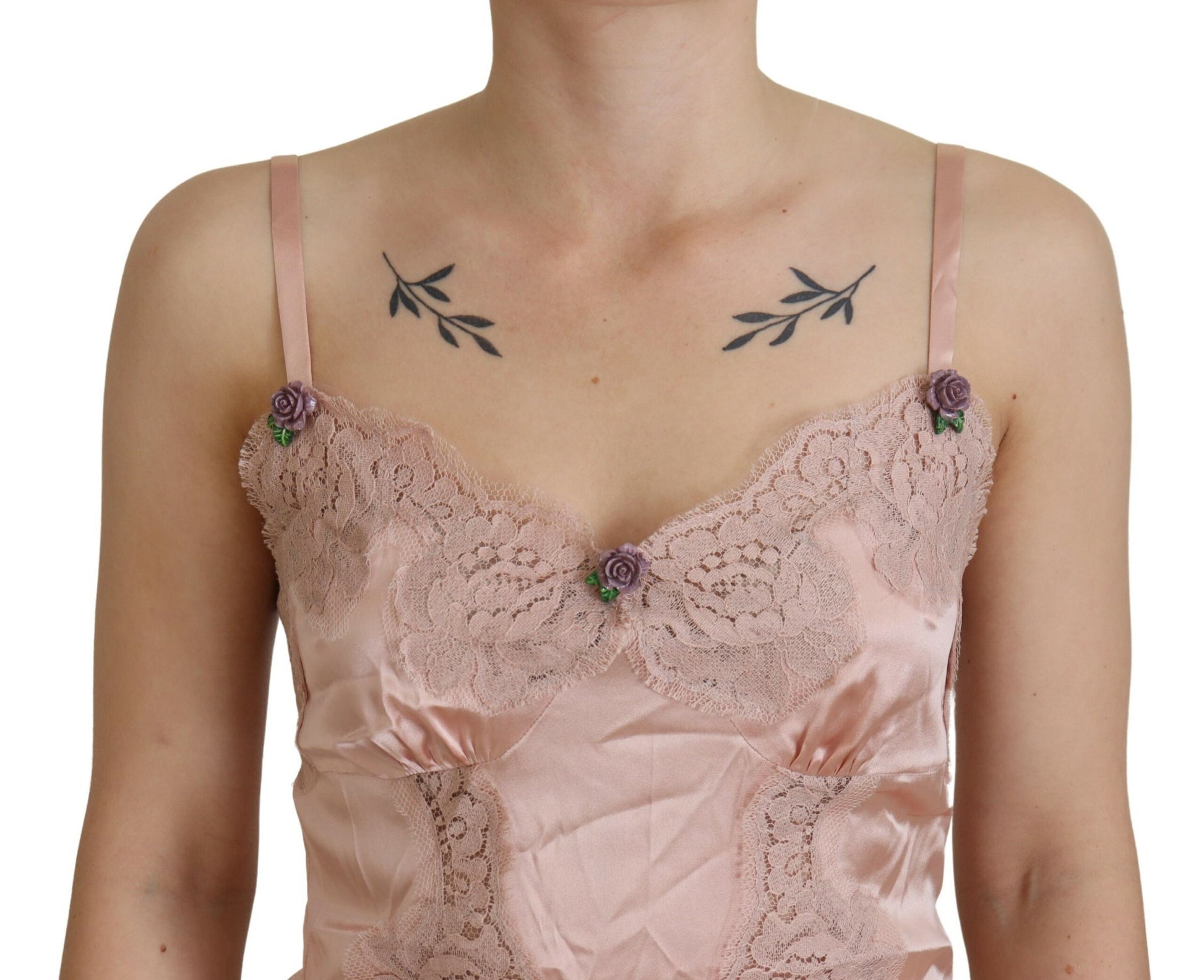 Dolce & Gabbana Elegant Pink Silk Lingerie Top