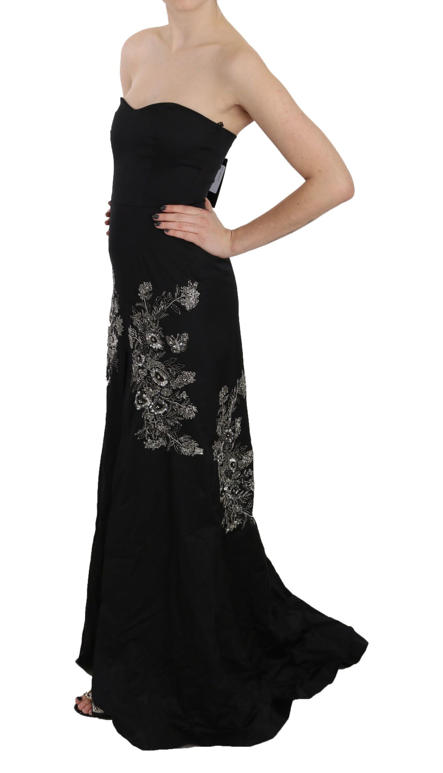 John Richmond Enchanting Black Maxi Flare Dress