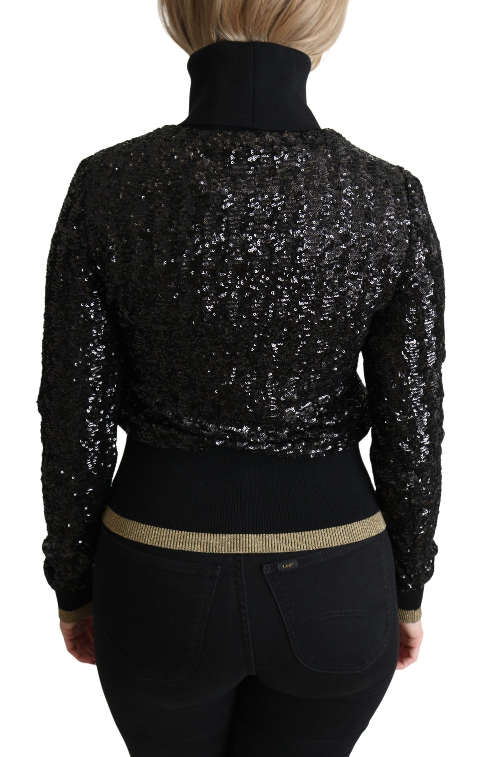 Dolce & Gabbana Elegant Sequined Turtleneck Sweater