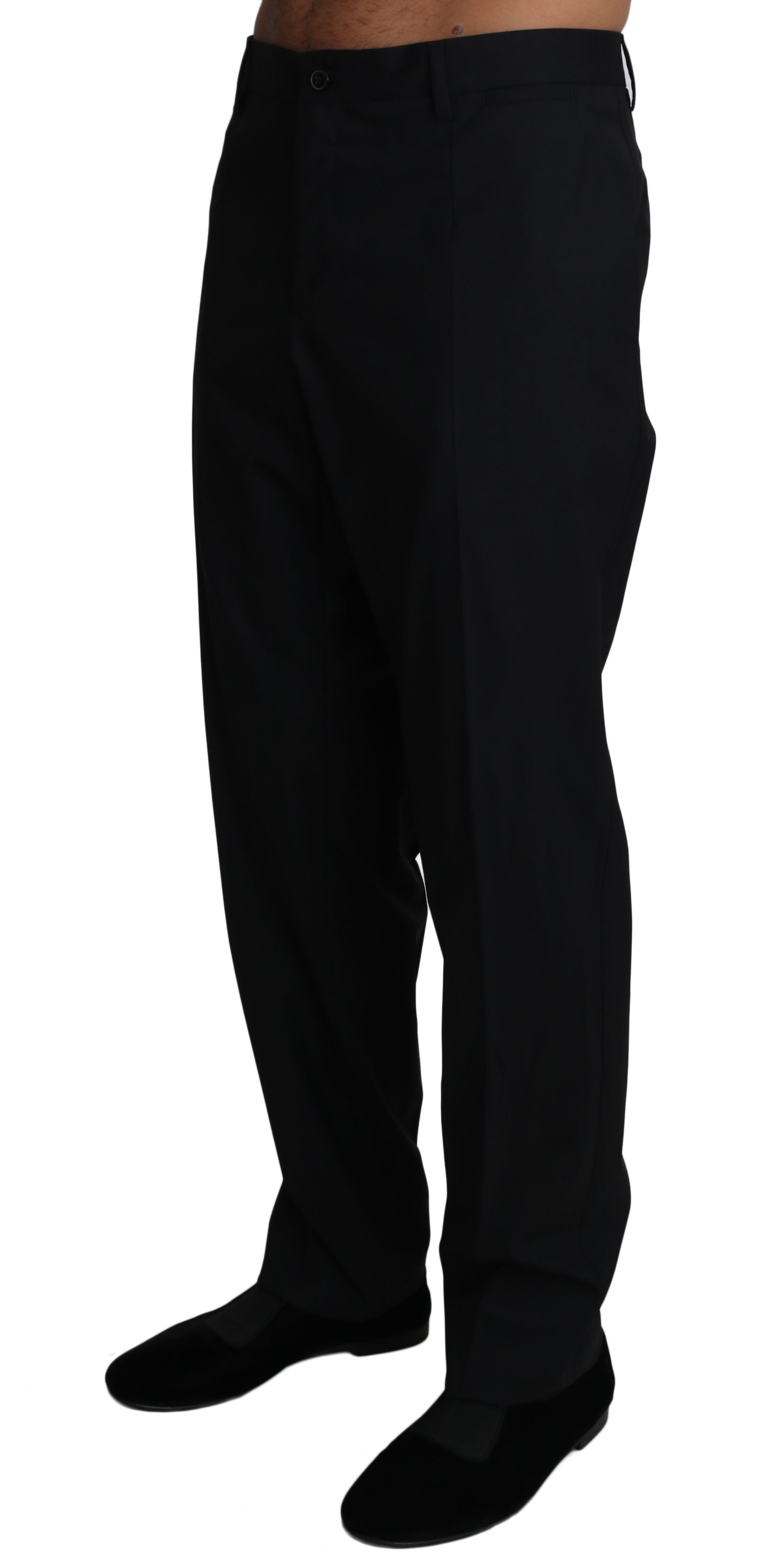 Dolce & Gabbana Elegant Black Formal Wool Blend Trousers