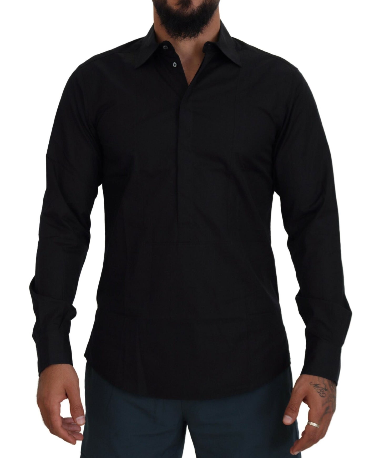 Dolce & Gabbana Elegant Slim Fit Formal Black Dress Shirt