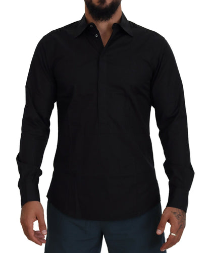 Dolce & Gabbana Elegant Slim Fit Formal Black Dress Shirt