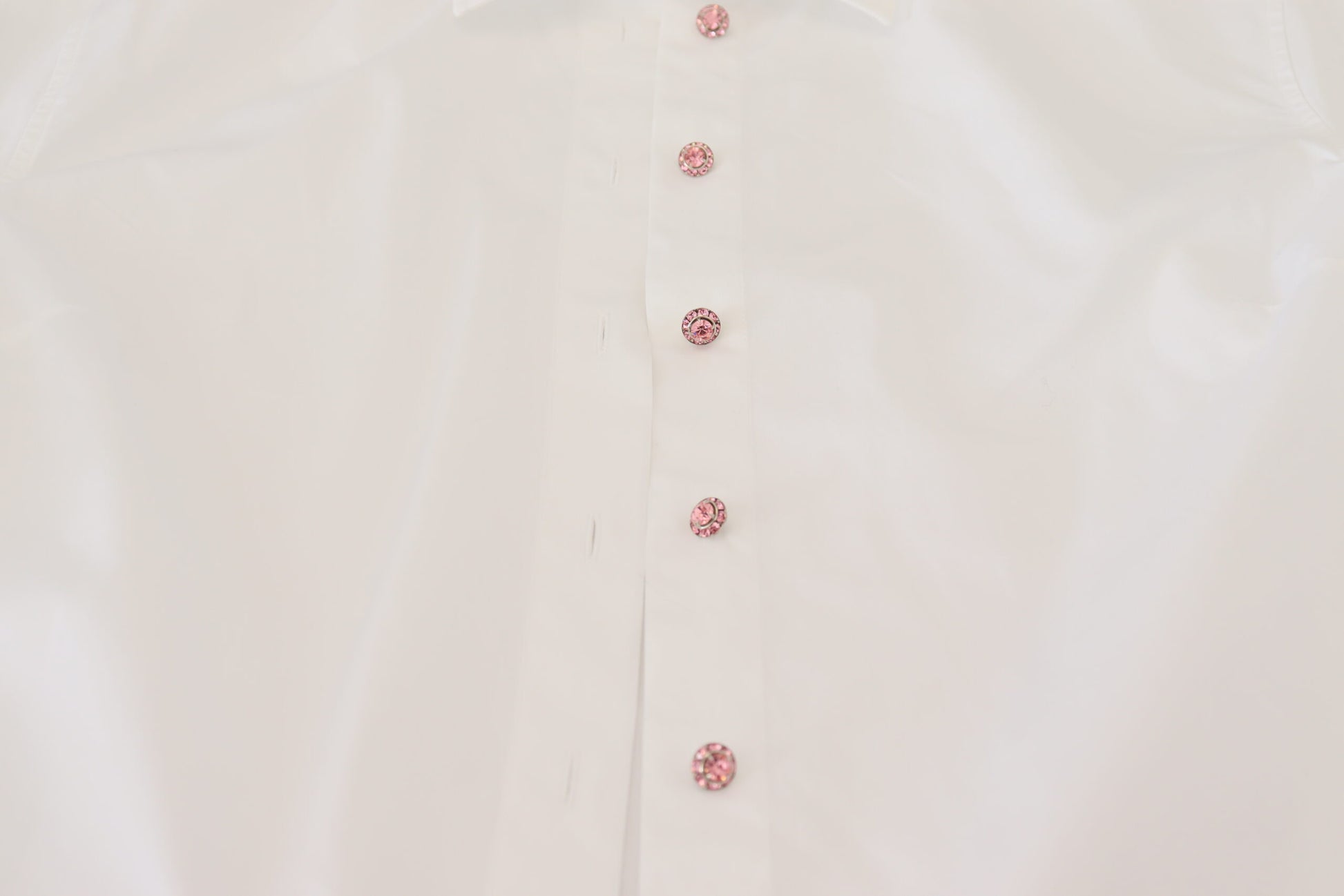 Dolce & Gabbana Elegant White Cotton Button-Up Blouse