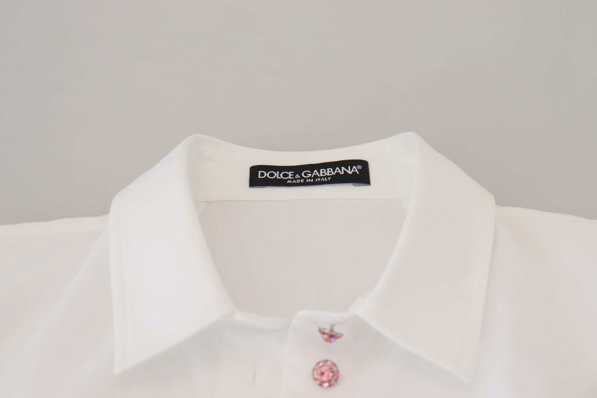 Dolce & Gabbana Elegant White Cotton Button-Up Blouse