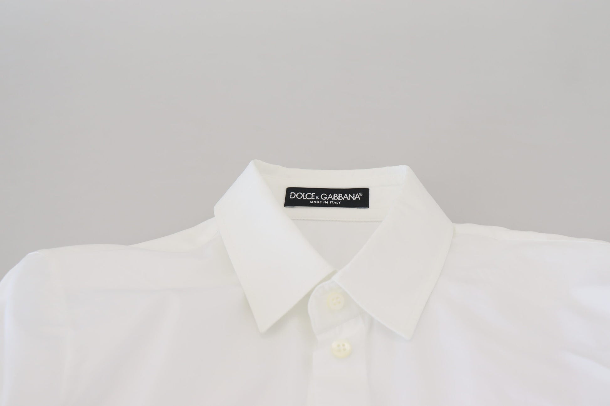 Dolce & Gabbana Elegant White Cotton Button-Up Top