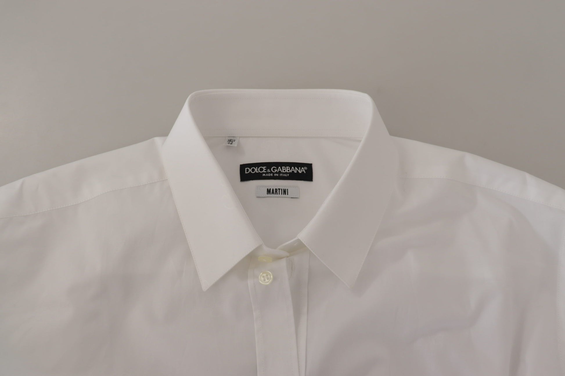 Dolce & Gabbana Elegant Slim Fit White Martini Dress Shirt