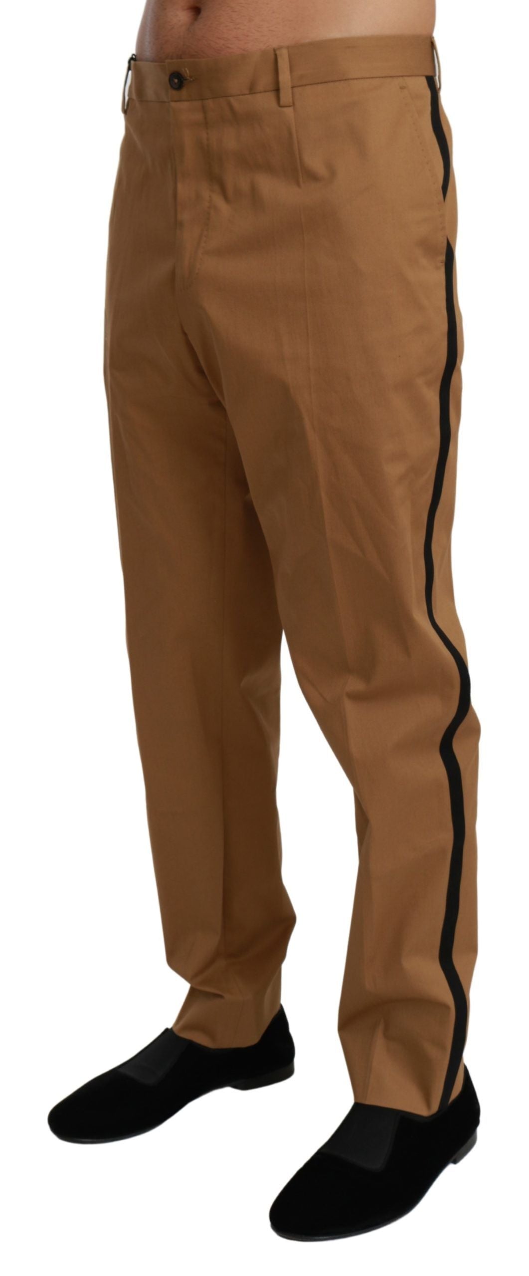 Dolce & Gabbana Elegant Slim Fit Brown Casual Pants