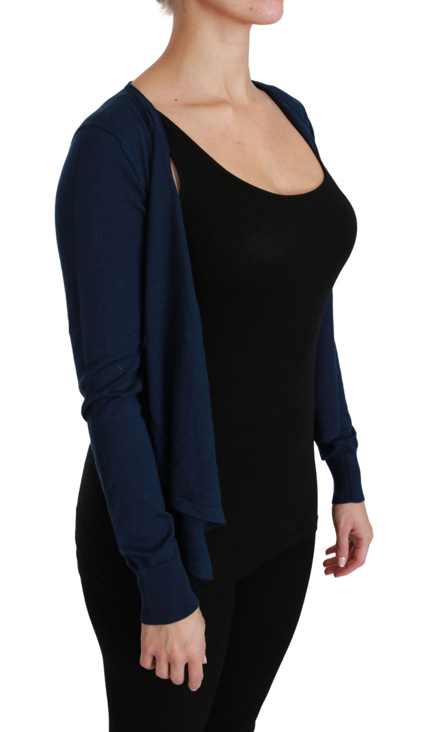 Dolce & Gabbana Elegant Blue Cashmere-Silk Cardigan