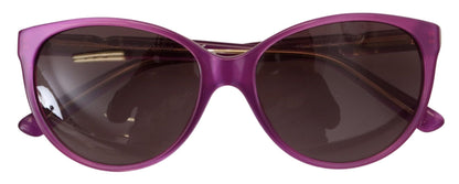 Dolce & Gabbana Chic Purple Acetate Round Sunglasses