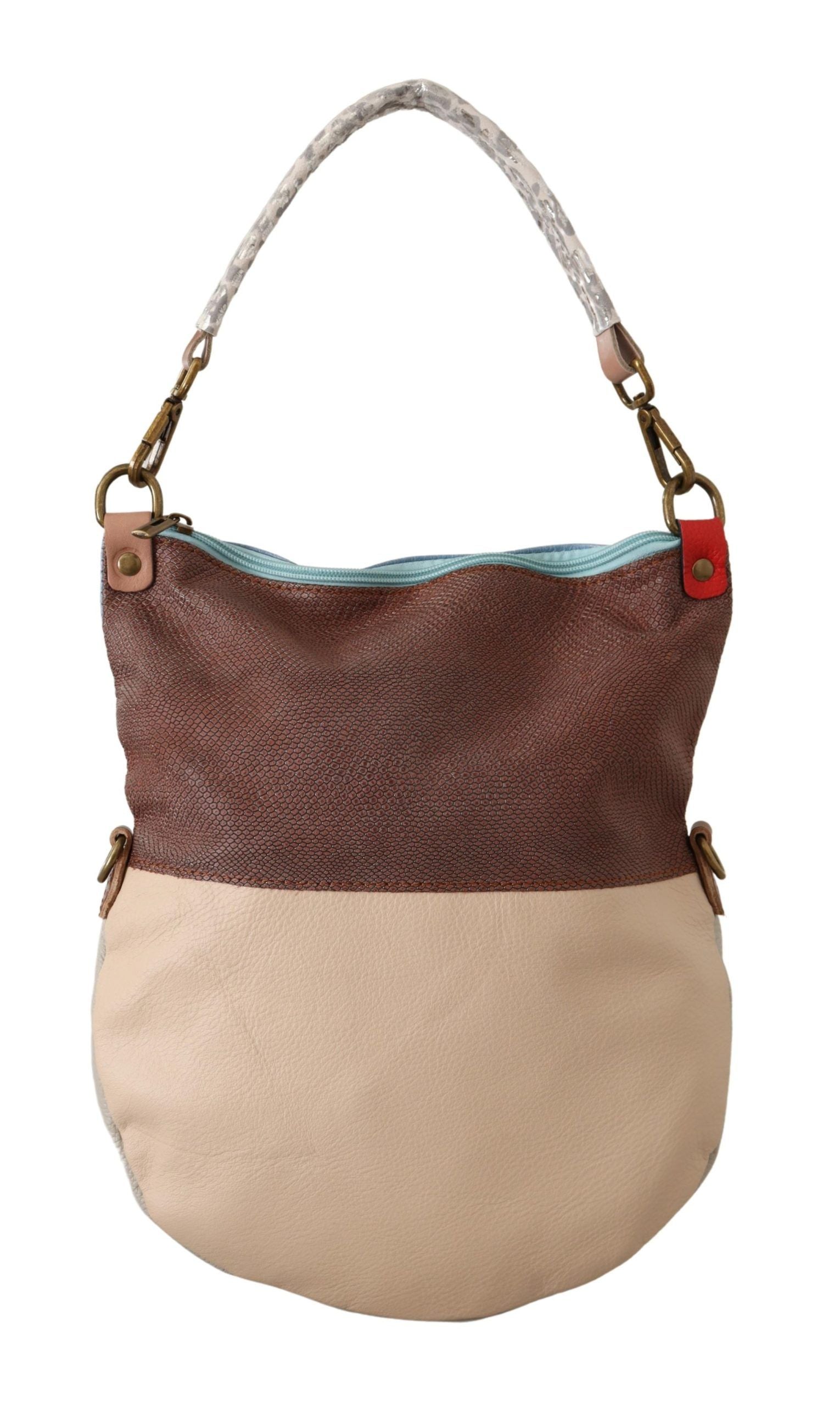 EBARRITO Chic Multicolor Leather Tote with Gold Accents