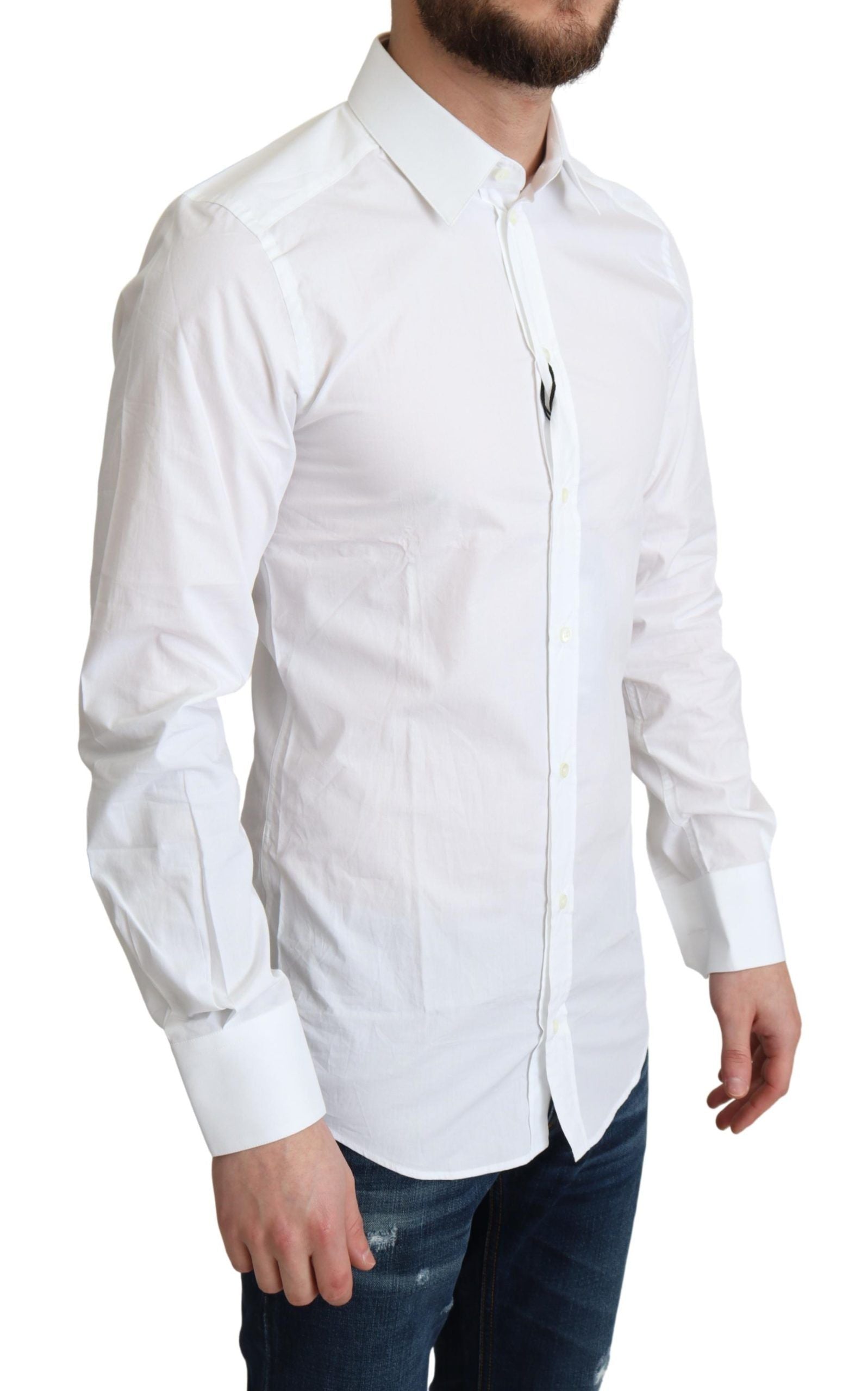 Dolce & Gabbana Elegant White Cotton Dress Shirt