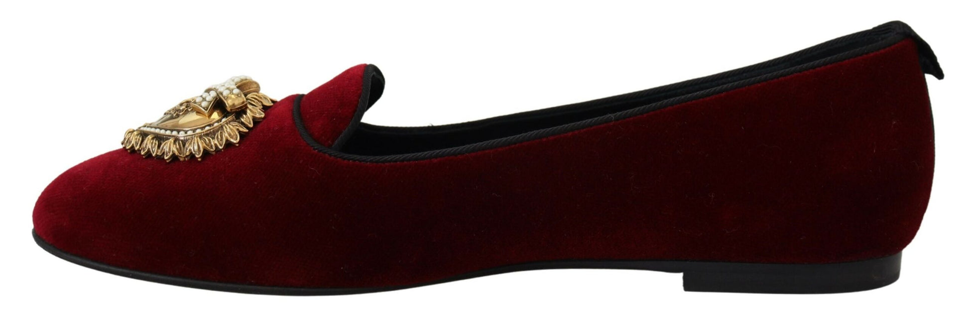 Dolce & Gabbana Bordeaux Velvet Devotion Loafers