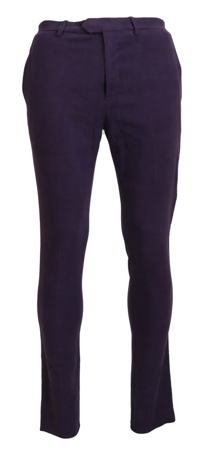 BENCIVENGA Elegant Purple Cotton Trousers