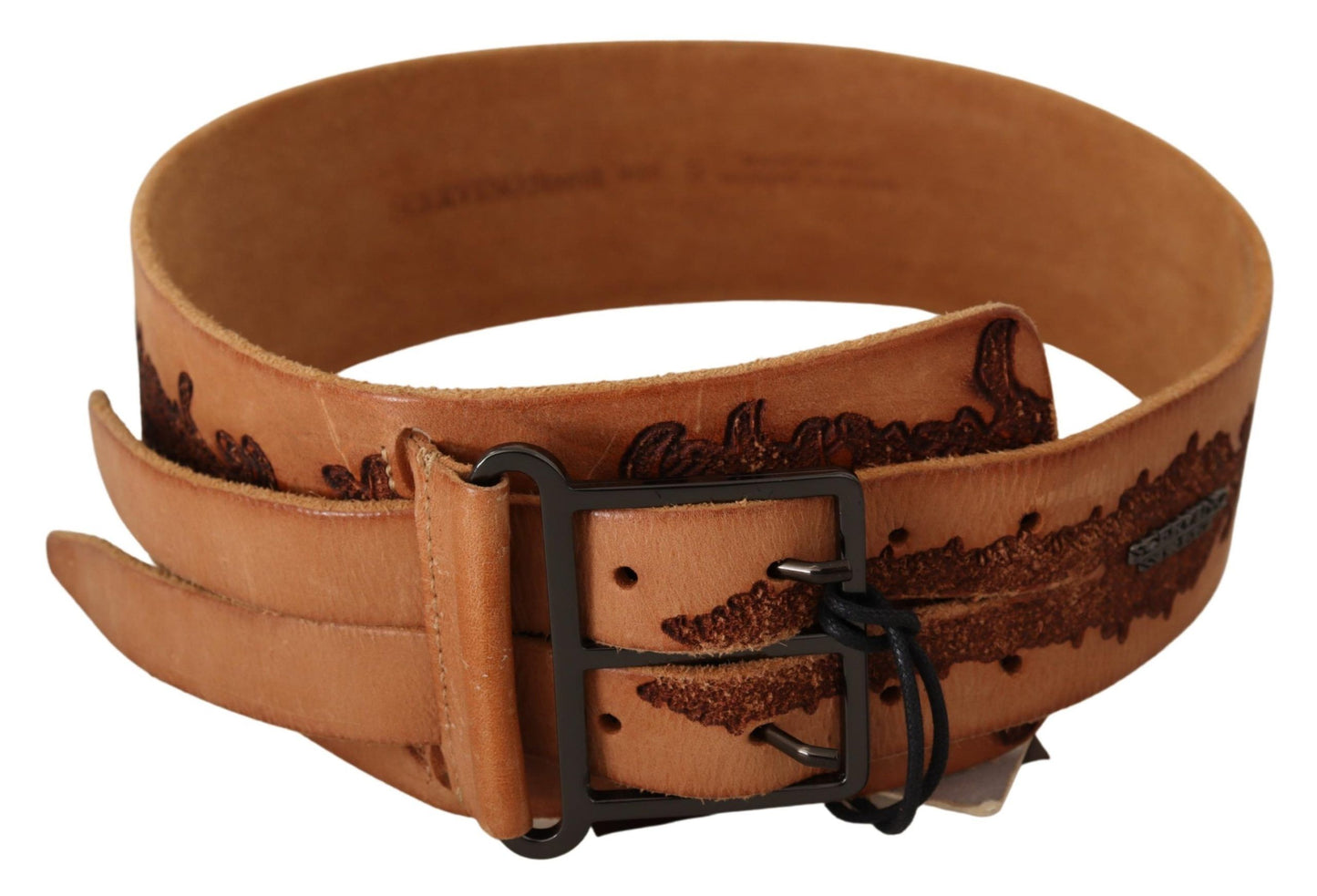 Scervino Street Classy Double Buckle Genuine Leather Belt