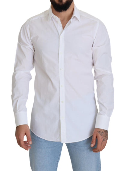 Dolce & Gabbana Elegant White Cotton Dress Shirt