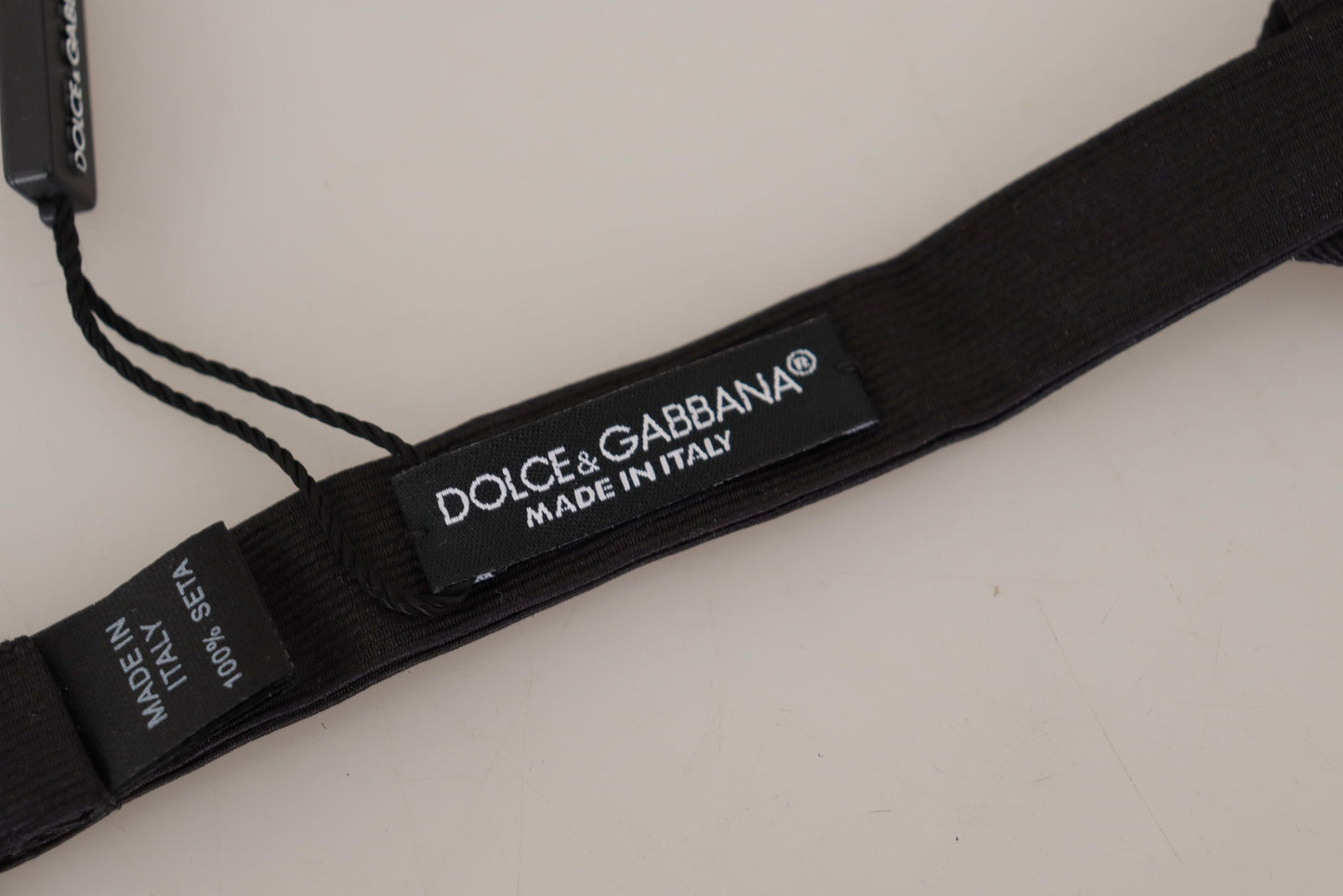 Dolce & Gabbana Elegant Black Silk Bow Tie