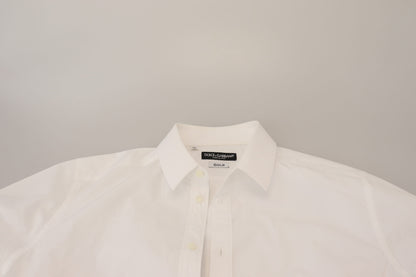 Dolce & Gabbana Elegant White Cotton Dress Shirt