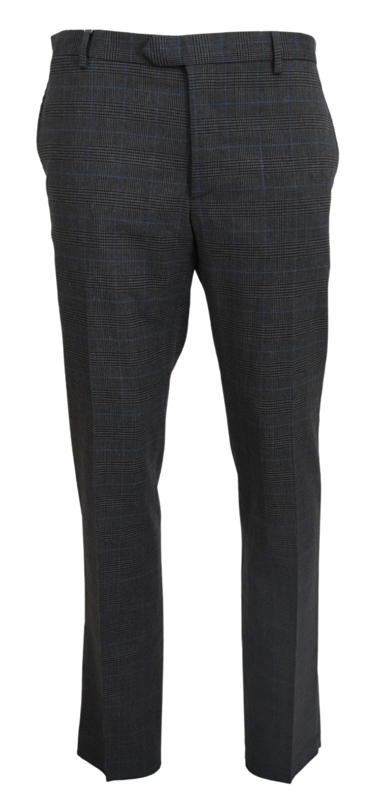 BENCIVENGA Elegant Checkered Wool Dress Pants for Men