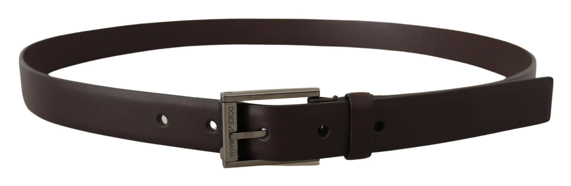 Dolce & Gabbana Elegant Dark Brown Leather Belt