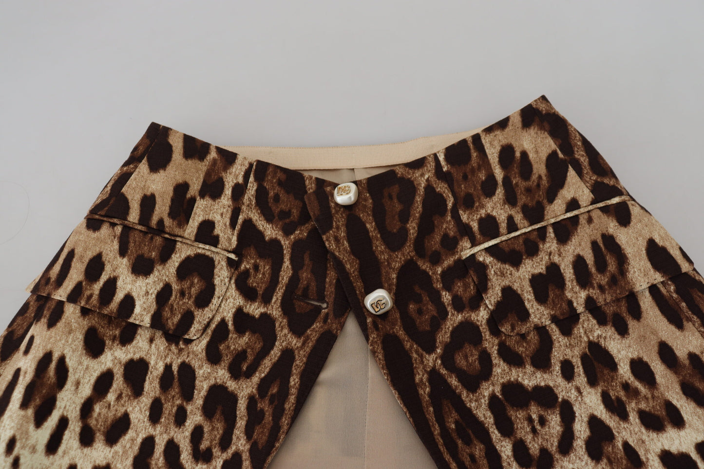 Dolce & Gabbana High Waist Leopard Mini Skirt