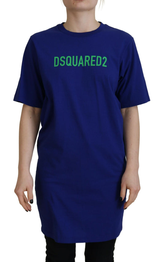 Dsquared² Blue Logo Cotton Crewneck Short Sleeve Tee T-shirt