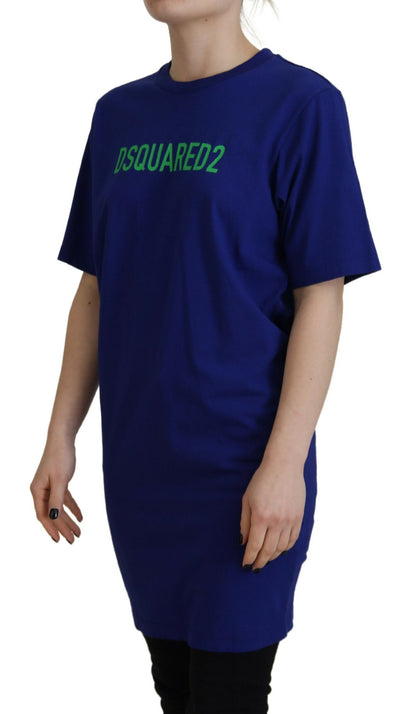 Dsquared² Blue Logo Cotton Crewneck Short Sleeve Tee T-shirt