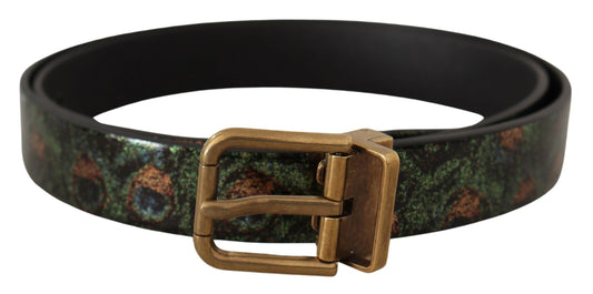 Dolce & Gabbana Elegant Black Grosgrain Leather Belt