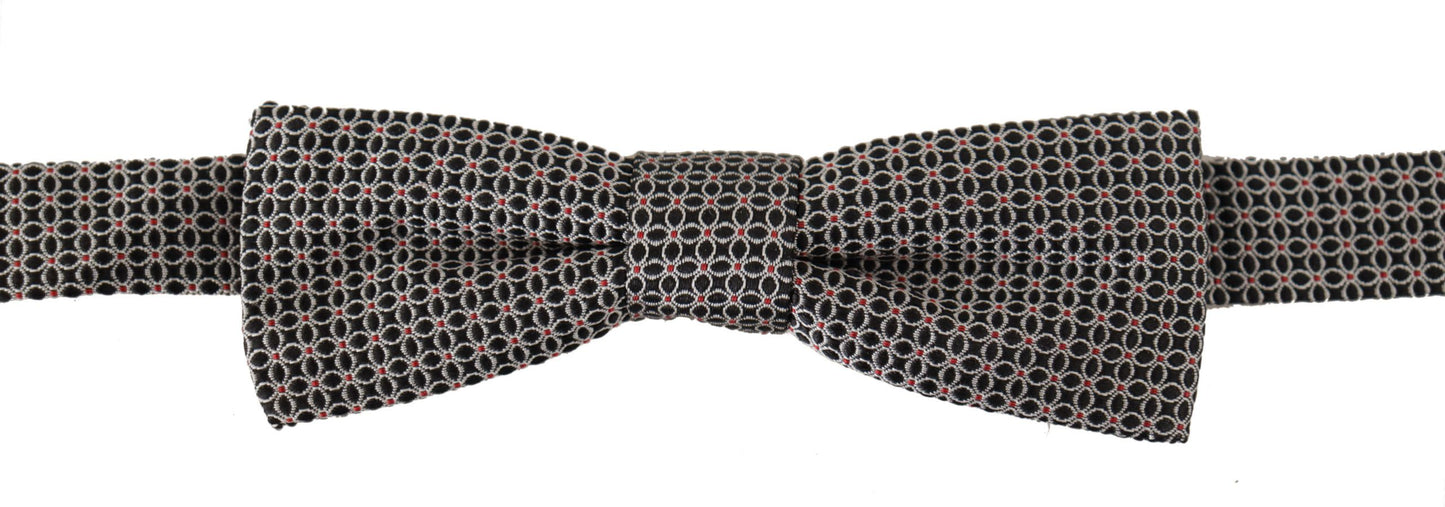 Dolce & Gabbana Elegant Black Silk Bow Tie