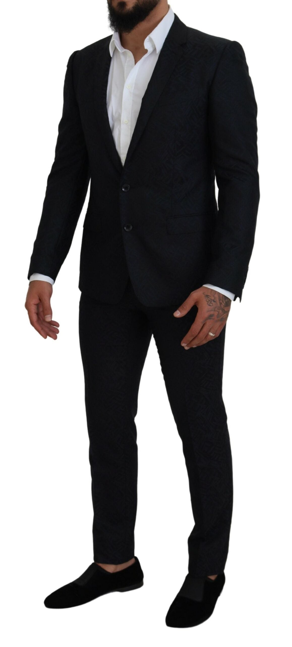 Dolce & Gabbana Sleek Martini Style Wool-Silk Men's Suit