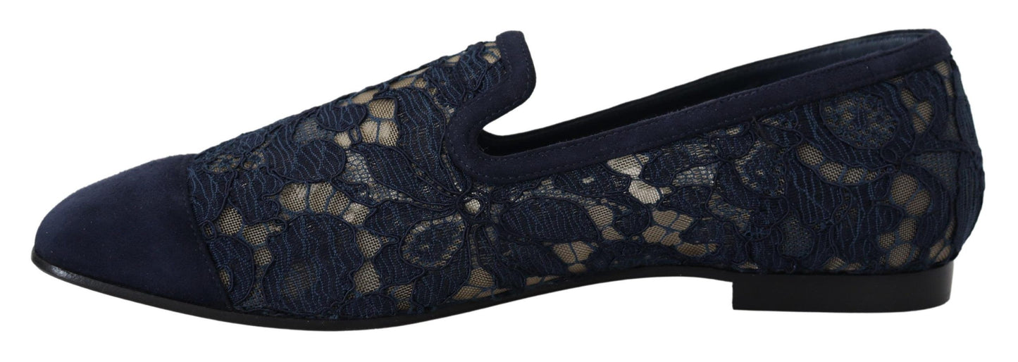 Dolce & Gabbana Elegant Blue Loafers Flats - Summer Chic