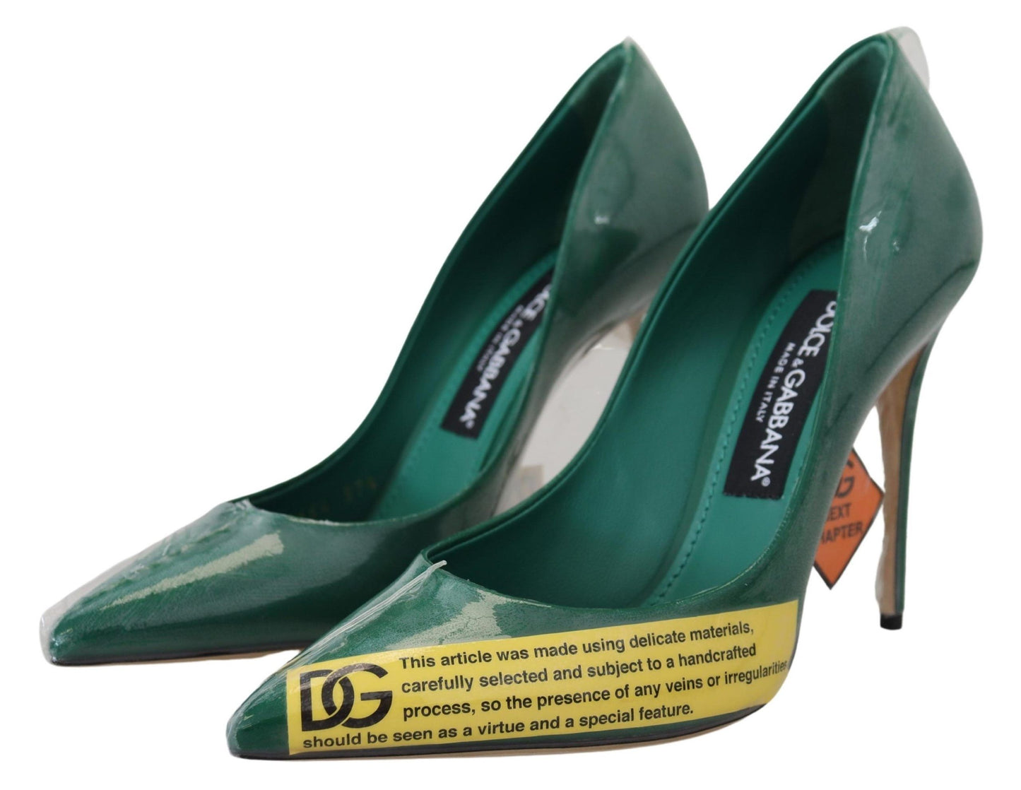 Dolce & Gabbana Emerald Elegance Leather Heels Pumps