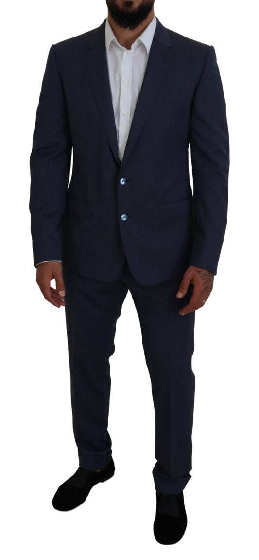 Dolce & Gabbana Elegant Blue Martini Men's Slim Fit Suit