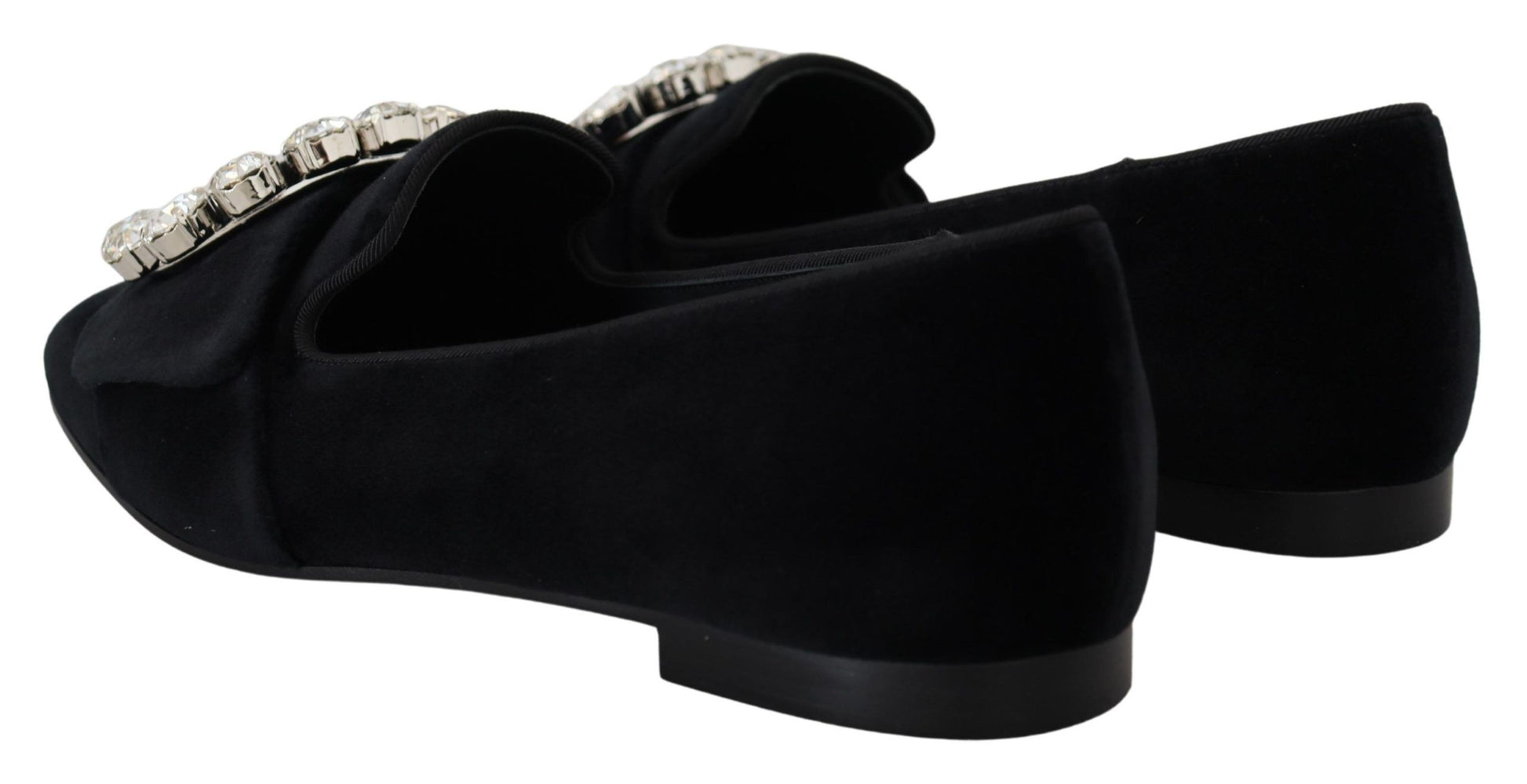 Dolce & Gabbana Chic Velvet Crystal-Embellished Loafers