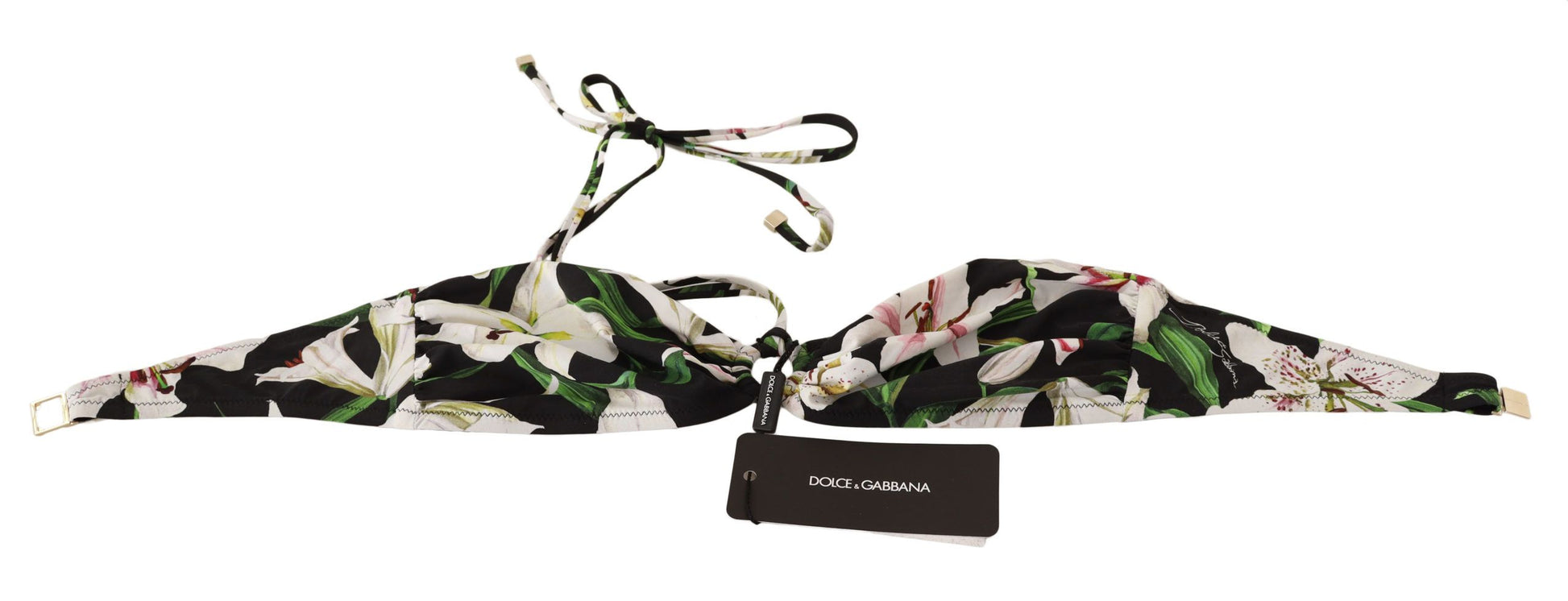 Dolce & Gabbana Exquisite Floral Print Bikini Top