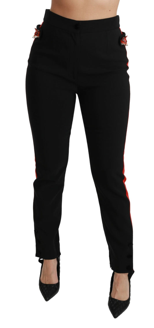 Dolce & Gabbana Chic High Waist Skinny Pants in Black