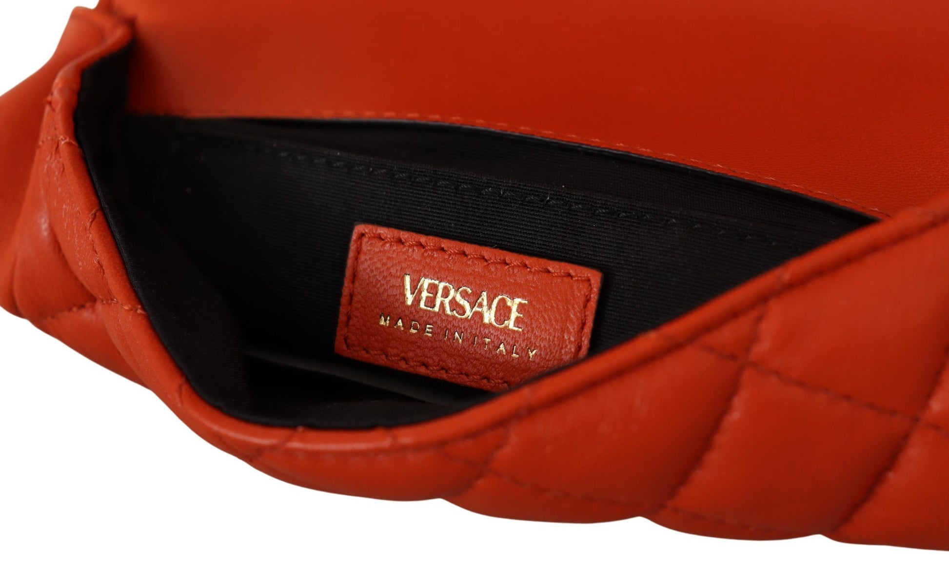 Versace Elegant Red Nappa Leather Crossbody Bag