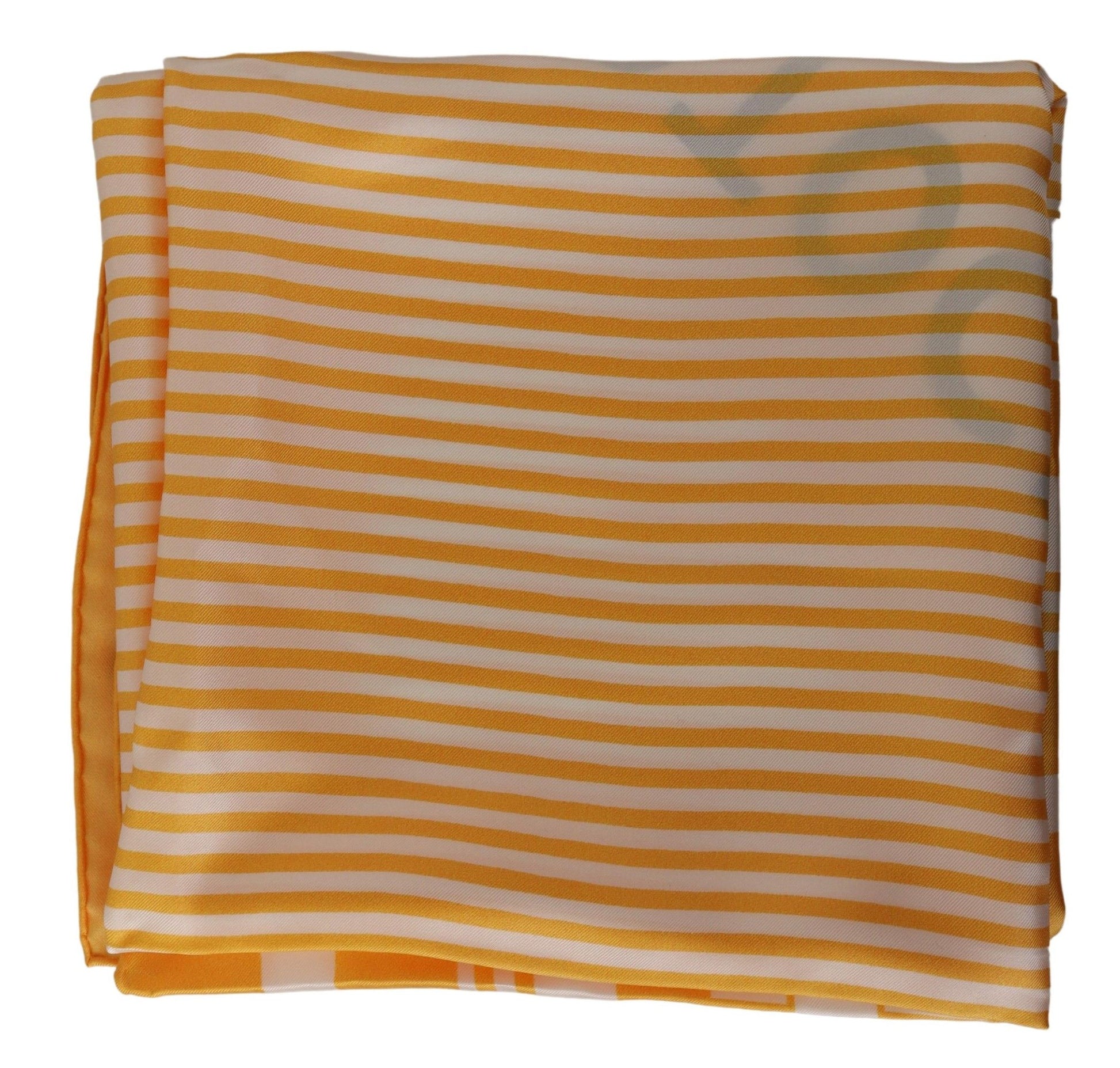 Dolce & Gabbana Elegant Striped Silk Square Scarf