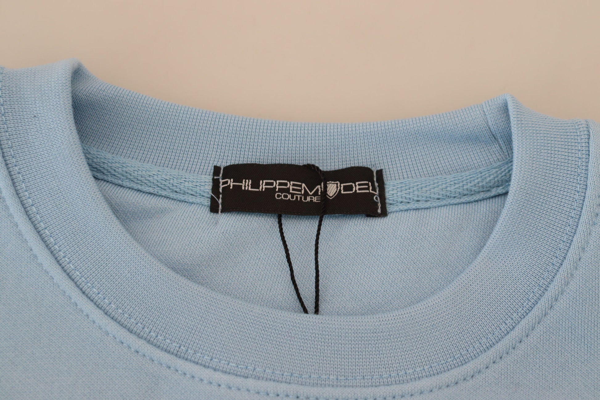 Philippe Model Chic Light Blue Logo Embellished Sweater