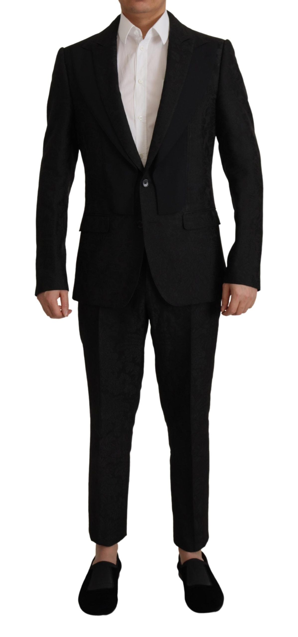 Dolce & Gabbana Elegant Black Two-Piece Martini Suit