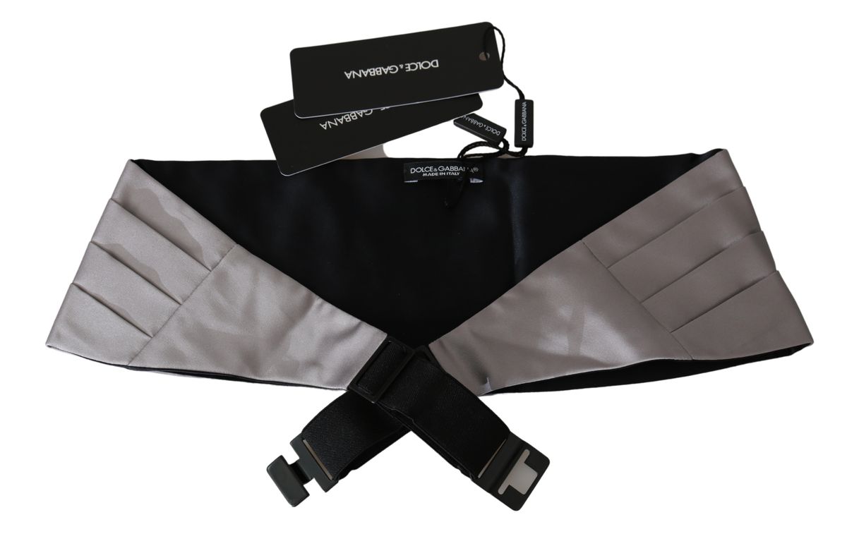 Dolce & Gabbana Elegant Gray Silk Cummerbund for Men