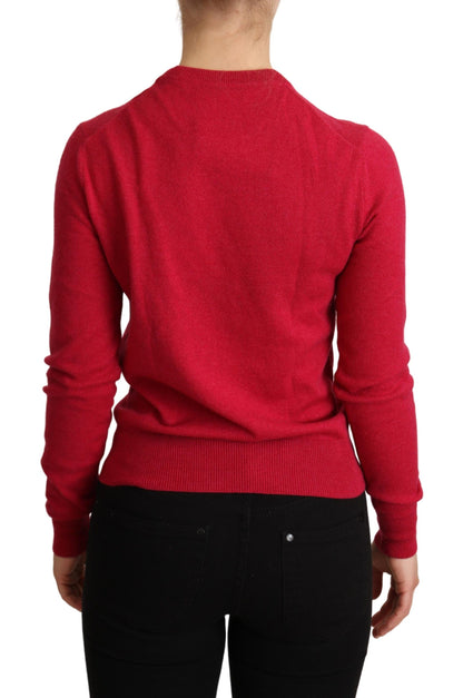 Dolce & Gabbana Chic Pink Cashmere Blend Crewneck Pullover