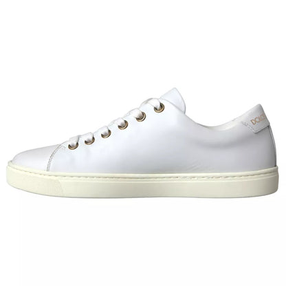 Dolce & Gabbana White Portofino Sacred Heart Sneakers Women Shoes