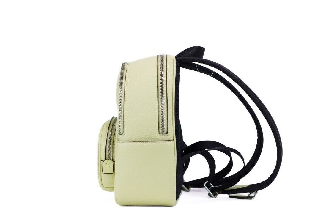 COACH Mini Court Pale Lime Pebbled Leather Shoulder Backpack Bag