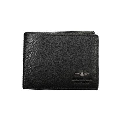 Aeronautica Militare Sleek Dual-Compartment Leather Wallet