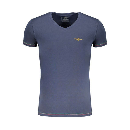 Aeronautica Militare Blue Cotton T-Shirt