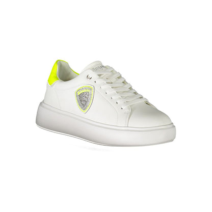 Blauer White Polyester Sneaker